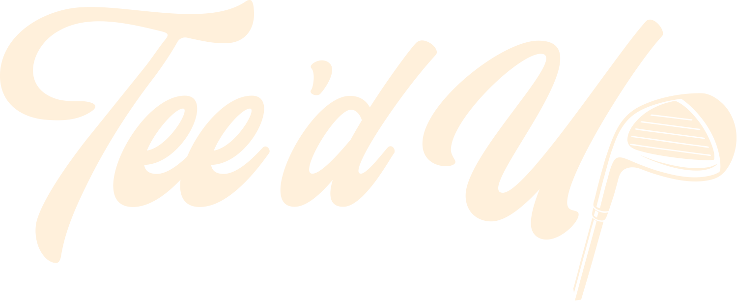 Tee’d Up logo designed by Tann Westlake, with script lettering and a golf club forming the final letter