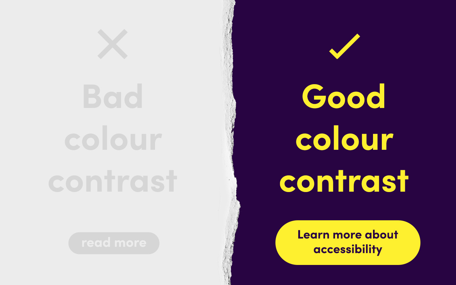 showing the difference between contrasts for digital design